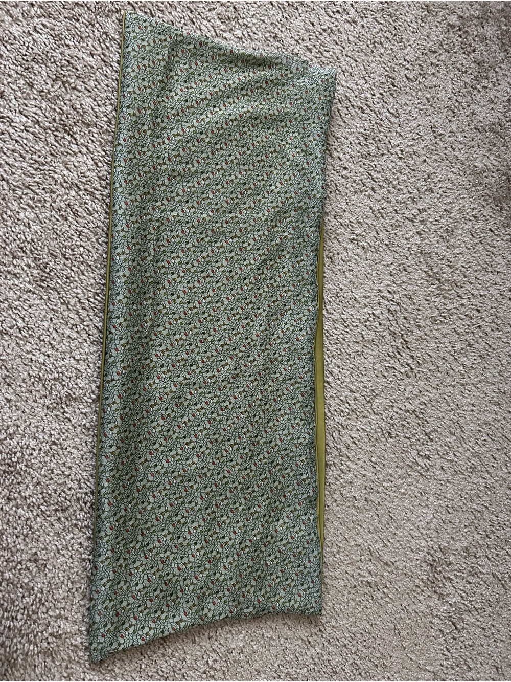 Green Floral infinity scarf.